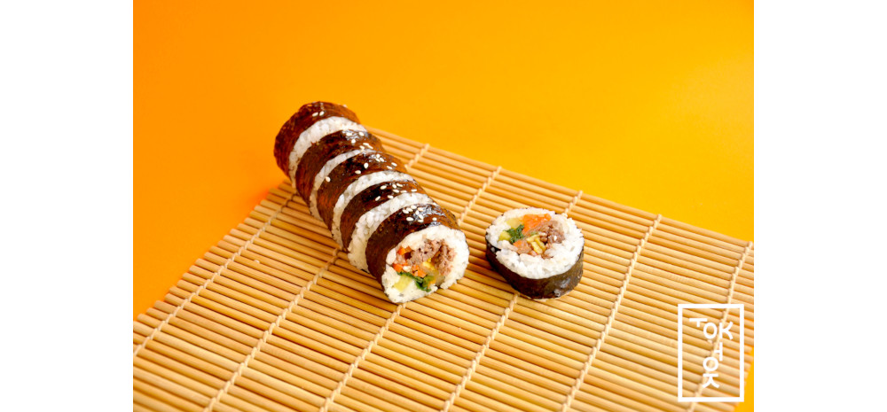 kimbap, kimbab, rouleau aux algues, rouleau de riz, maki, sushi, maki coréen, sushi coréen, 5 couleurs, santé