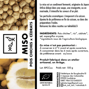Miso Pois Chiches & Cédrat