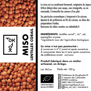 Miso Lentilles Corail